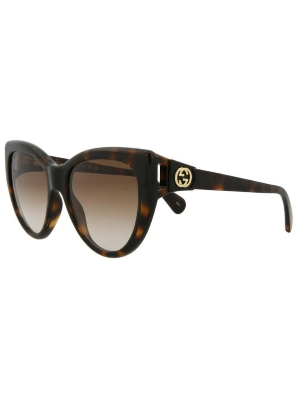 New Gucci Womens Cat Eye Havana Havana Brown Fashion Designer Sunglasses